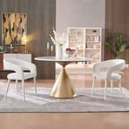 Set of 2 Dining Chair with Metal Legs for Dining Room, Living Room, or Home Office -Morden Fort
