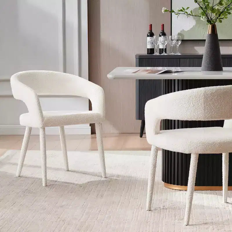 Set of 2 Dining Chair with Metal Legs for Dining Room, Living Room, or Home Office -Morden Fort