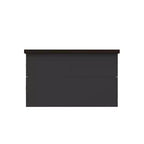 Famapy Stylish and Functional Coffee Table - Dark Grey Body with Brown Countertop, Ideal for Modern Living Rooms