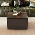 Famapy Stylish and Functional Coffee Table - Dark Grey Body with Brown Countertop, Ideal for Modern Living Rooms