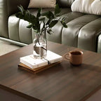 Famapy Stylish and Functional Coffee Table - Dark Grey Body with Brown Countertop, Ideal for Modern Living Rooms