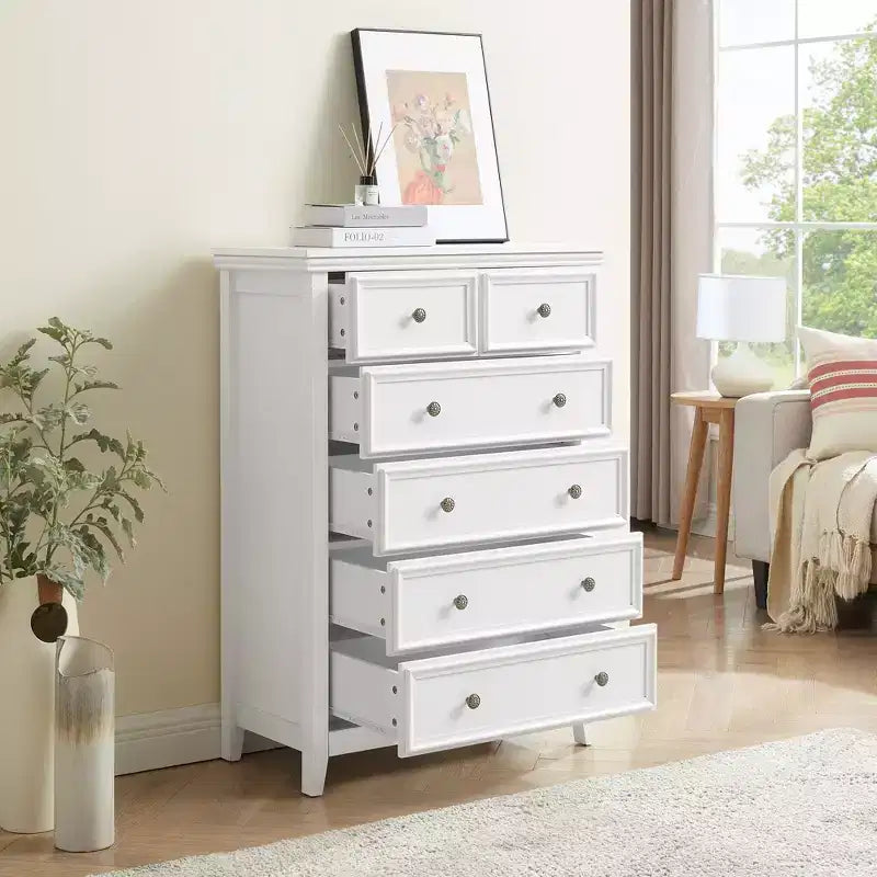 Modern 6 Drawers Dresser 6 Drawers Cabinet,Chest of Drawers Closet Organizers and Storage Clothes Storage Drawers Cabinet