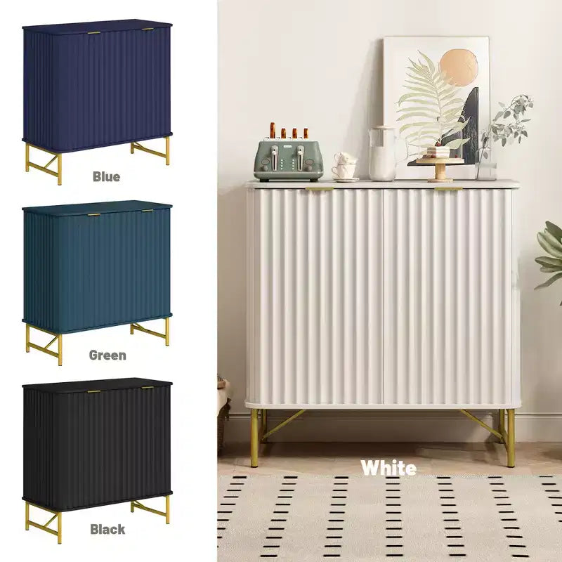 CLIHOME 31.5 in H MDF Indoor Furniture Freestanding Decorative Storage Cabinet