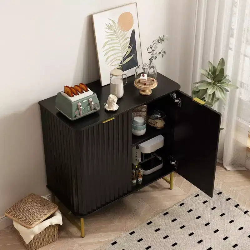 CLIHOME 31.5 in H MDF Indoor Furniture Freestanding Decorative Storage Cabinet