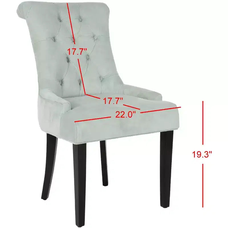 Bowie 20 Tufted Side Chair (Set of 2) - MCR4712 - Black - Safavieh Couture