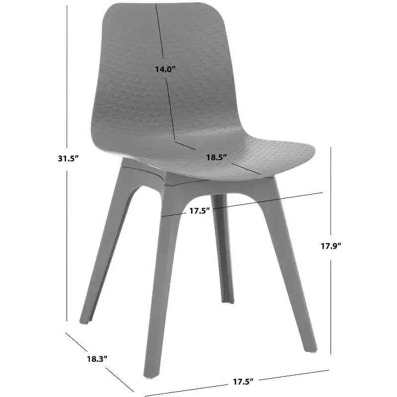 Damiano Molded Plastic Dining Chair (Set of 2) - SFV6901 - Safavieh Couture