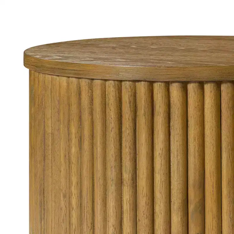 Maven Lane Dallas Modern Round Wooden Side Table 17.5