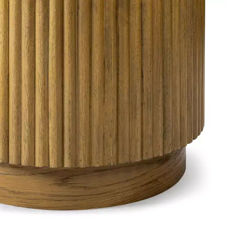 Maven Lane Dallas Modern Round Wooden Side Table 17.5