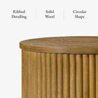 Maven Lane Dallas Modern Round Wooden Side Table 17.5