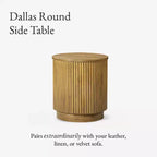 Maven Lane Dallas Modern Round Wooden Side Table 17.5