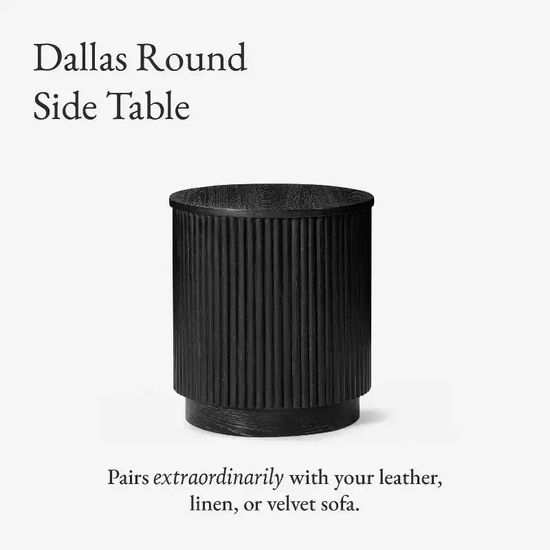 Maven Lane Dallas Modern Round Wooden Side Table 17.5