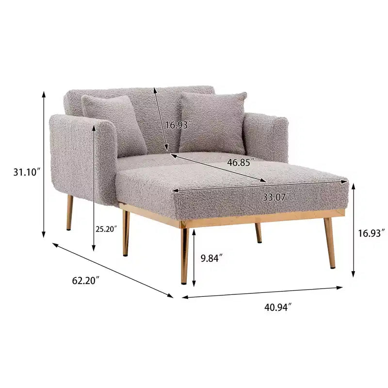 Okak Modern Accent Chair, Fashionable and Classic Style Chaise Accent Chair for Living Room and Hotel Bed Room