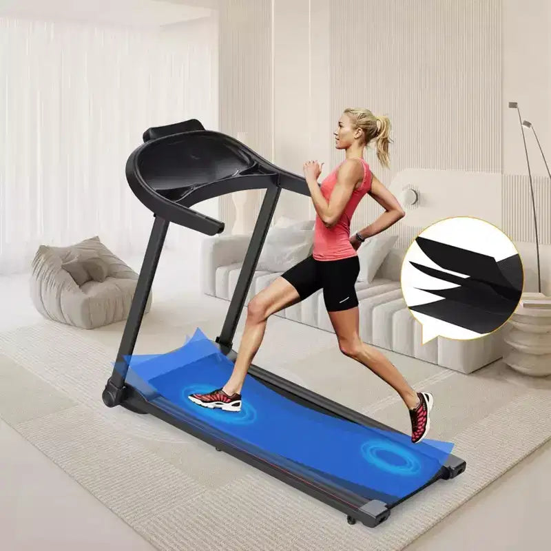 Tapis Roulant NAYSAYE con Inclinazione Regolabile e Nastro da Corsa più Ampio per l'Uso Domestico o in Palestra, Nero, 16,6*6*42,3