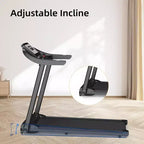 Tapis Roulant NAYSAYE con Inclinazione Regolabile e Nastro da Corsa più Ampio per l'Uso Domestico o in Palestra, Nero, 16,6*6*42,3