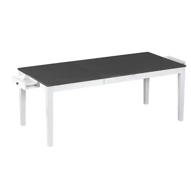 Whisen 7-Piece 78.1 Extendable Dining Table Set with 6 Upholstered Chairs