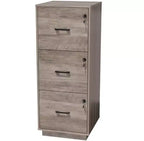 Karl Home Classificatore verticale a 3 cassetti in MDF grigio, largo 39 cm