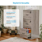 Karl Home Classificatore verticale a 3 cassetti in MDF grigio, largo 39 cm