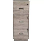 Karl Home Classificatore verticale a 3 cassetti in MDF grigio, largo 39 cm