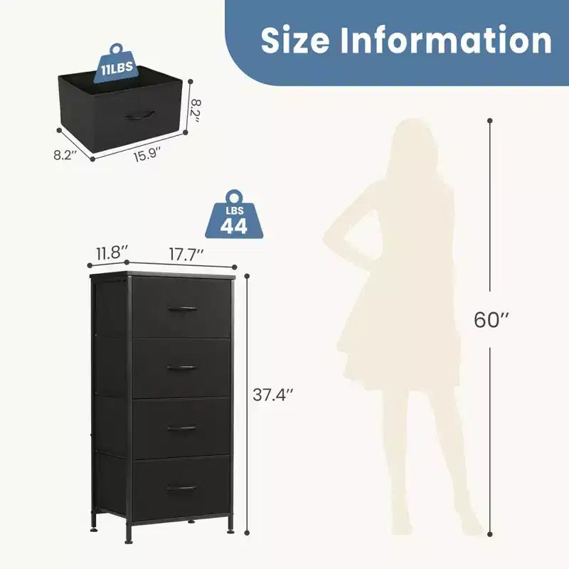 Drawers Dresser Chest of Drawers,Metal Frame and Wood Top