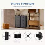 Drawers Dresser Chest of Drawers,Metal Frame and Wood Top