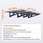 VEVOR Garage Storage Shelving, 2 Pack, 6 x 2 ft Heavy Duty Garage Shelves Wall Mounted, 1000 lbs Load Capacity(Total) Garage Storage Rack