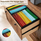 30 File Cabinet with 2 Drawers, Farmhouse Lateral Filing Cabinet, Hanging File Folders & Interlocking Drawers, for Home Office
