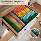 30 File Cabinet with 2 Drawers, Farmhouse Lateral Filing Cabinet, Hanging File Folders & Interlocking Drawers, for Home Office
