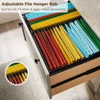 30 File Cabinet with 2 Drawers, Farmhouse Lateral Filing Cabinet, Hanging File Folders & Interlocking Drawers, for Home Office