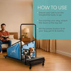 Tapis roulant per cani LifePro PawRunner per cani di taglia piccola e media, macchina da corsa per animali domestici da interno fino a 59 kg, tapis roulant compatto per cani per fitness e addestramento