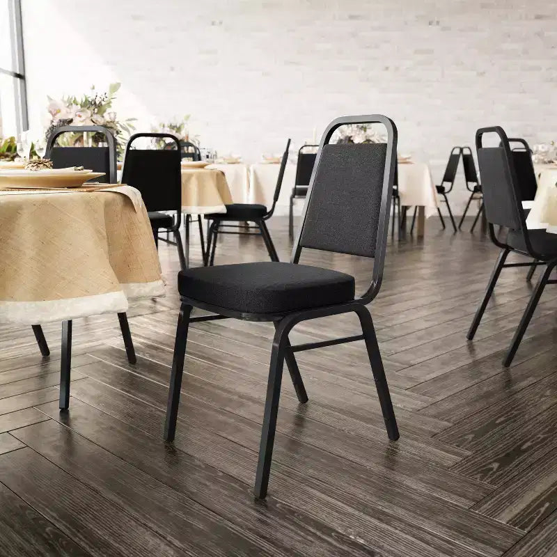 Flash Furniture 4 Pack HERCULES Series Trapezoidal Back Stacking Banquet Chair