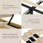 AMERLIFE Solid Wood Bed Frame with No Headboard, No Box Spring Needed/Wood Slat Support