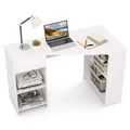 Costway L Shaped Computer Desk with Drawer & Storage Shelves for Home Office Workstation