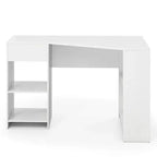 Costway L Shaped Computer Desk with Drawer & Storage Shelves for Home Office Workstation
