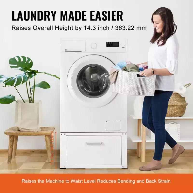 VEVOR Laundry Pedestal 27 Wide 14.4 Height, Washer And Dryer Base Stand Platform Universal Fit 660lbs Capacity, Heavy Duty Multi-Functional Base