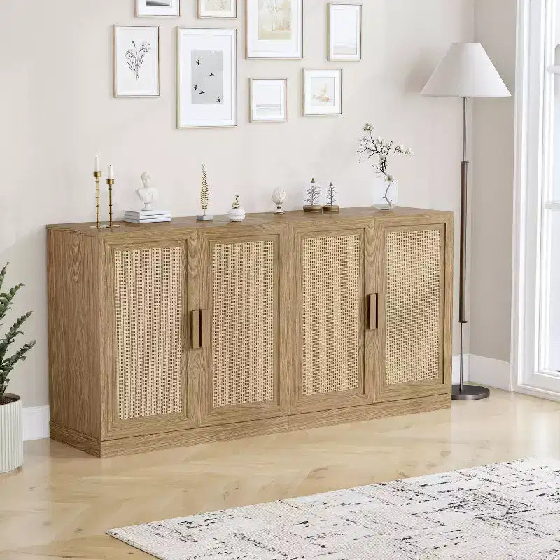 PexFix Wood Accent Cabinet with Adjustable Shelves