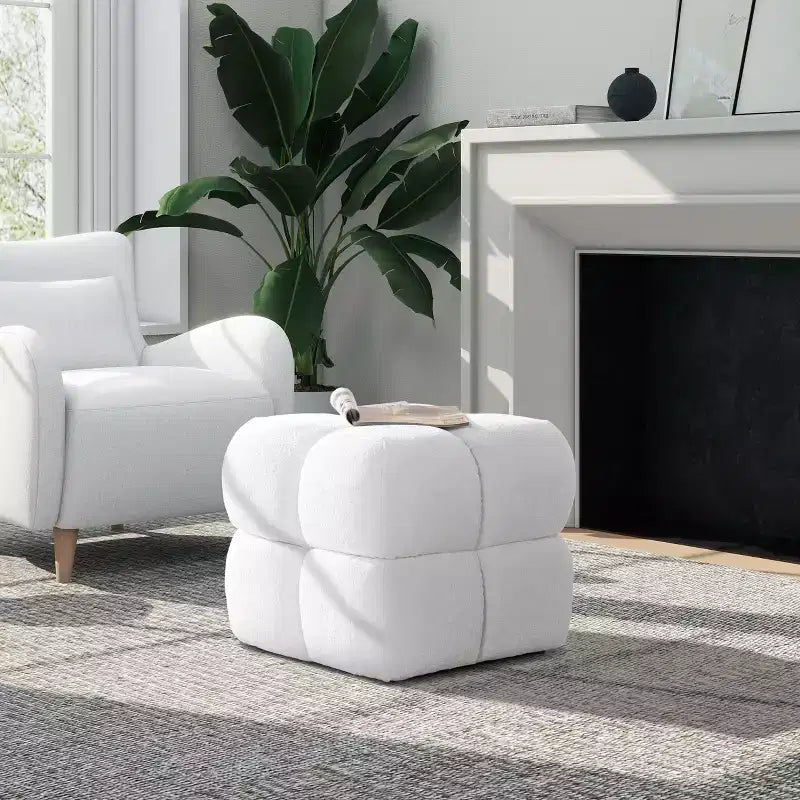 Christopher Knight Home Henley Modern 21 Square Tufted Upholstered Ottoman