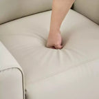 Swivel Rocking Recliner Chair, Manual Recliner Glider with Lumbar Support & Faux Leather Upholstery, Comfortable Rocker Recliner