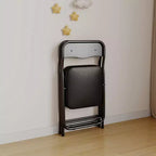 3-Piece Folding Upholstered Table and Chair, Pu Soft Cushion, Metal Frame Children's Activity Table and Chairs Set for Daycare and Classroom, Black