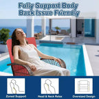 3 Pieces Patio Wicker Glider Chairs, Outdoor Swivel Rockers Patio Chairs Set of 2 with Thickened Cushions and Glass Coffee Table