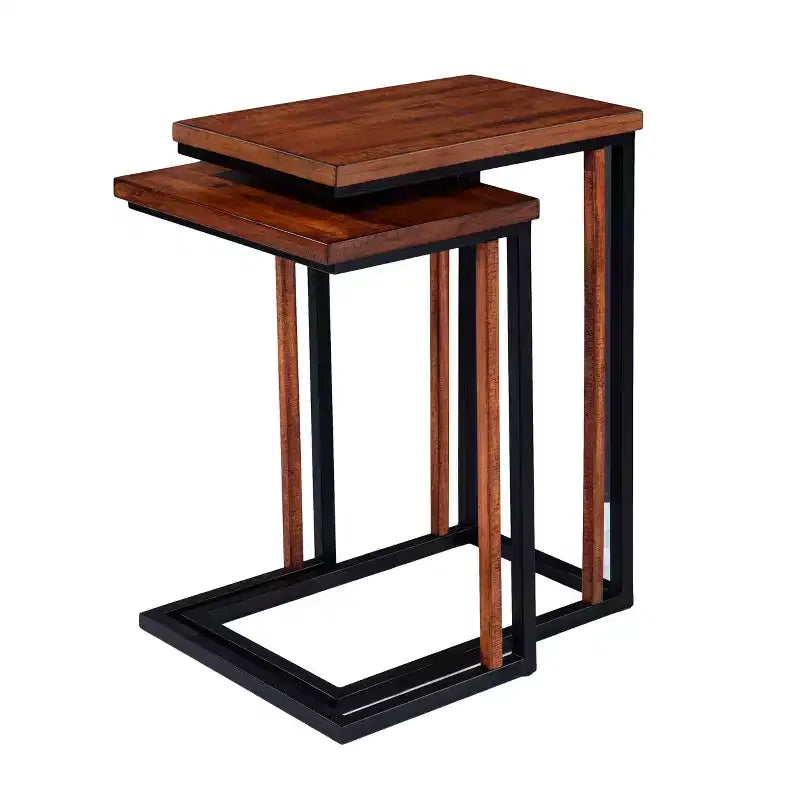 Sabanti Nesting C-Tables - 2pc Set - Brown - SEI