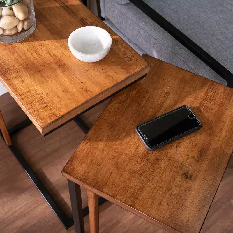 Tavolini Sabanti Nesting - Set 2 pezzi - Marrone - SEI
