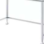HomeRoots 42 Clear and Silver Mirrored Writing Desk