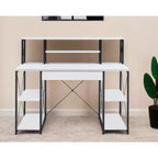 HomeRoots 47 White and Black Computer Desk