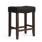 Subrtex 24 Backless Bar Stools Modern Counter Stool Chairs Wooden Kitchen Island Stools