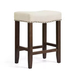 Subrtex 24 Backless Bar Stools Modern Counter Stool Chairs Wooden Kitchen Island Stools