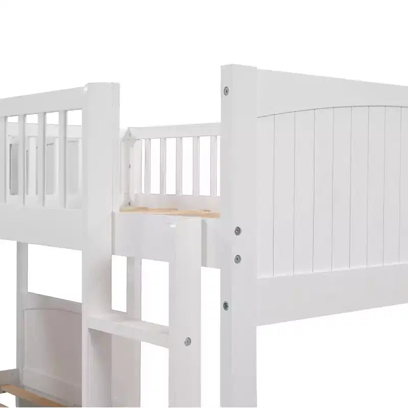 Okak Triple Sleeper Twin Loft Bed with Storage,Space-Saving Bunk Beds with 2 Drawers & Play Area Underneath,High Loft Beds for Kids,Teens