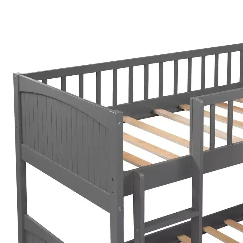Okak Triple Sleeper Twin Loft Bed with Storage,Space-Saving Bunk Beds with 2 Drawers & Play Area Underneath,High Loft Beds for Kids,Teens