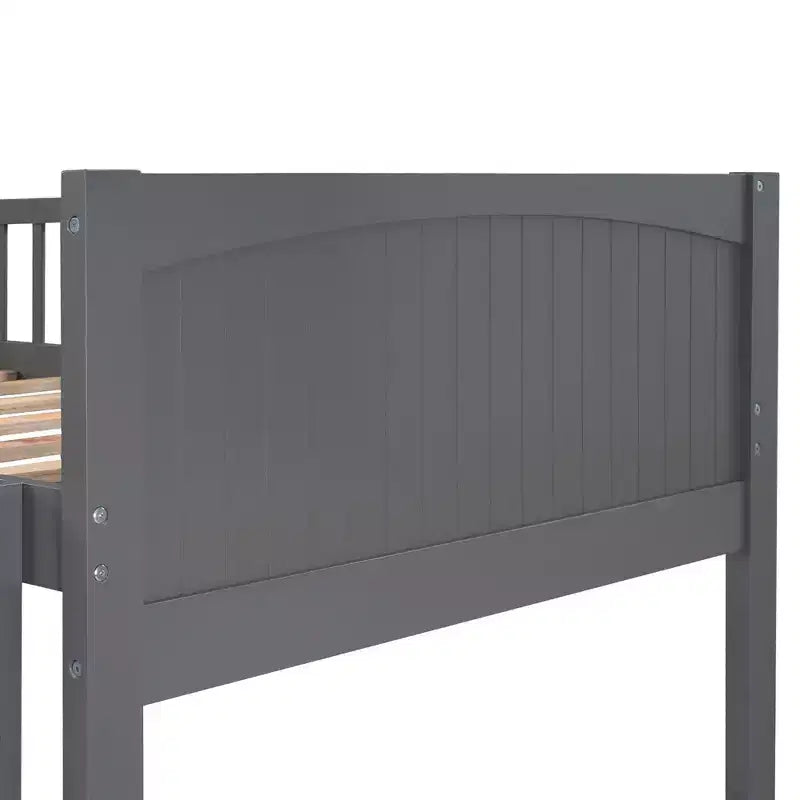 Okak Triple Sleeper Twin Loft Bed with Storage,Space-Saving Bunk Beds with 2 Drawers & Play Area Underneath,High Loft Beds for Kids,Teens