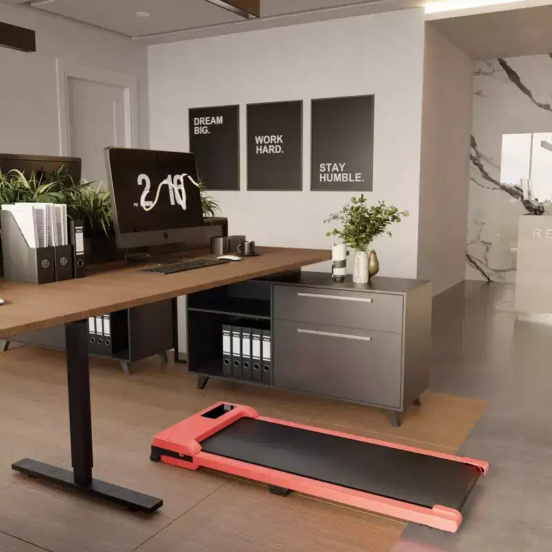 NAYSAYE Tapis Roulant Compatto, Ampia Superficie di Corsa, Capacità di Carico 100 kg per Allenamenti a Casa o in Ufficio, Rosso, 47.64*19.09*4.92