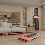 NAYSAYE Tapis Roulant Compatto, Ampia Superficie di Corsa, Capacità di Carico 100 kg per Allenamenti a Casa o in Ufficio, Rosso, 47.64*19.09*4.92